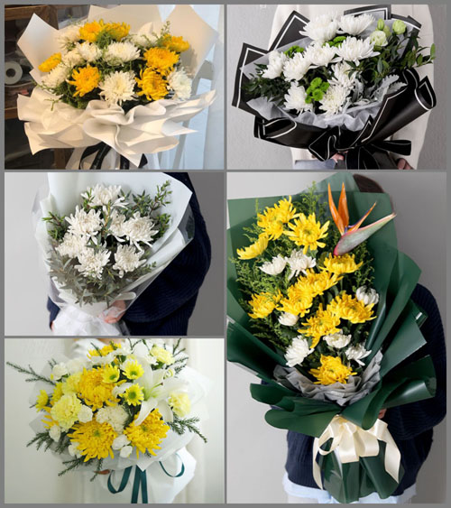 山东济宁嘉祥县嘉祥街道周庄村白事花束代送